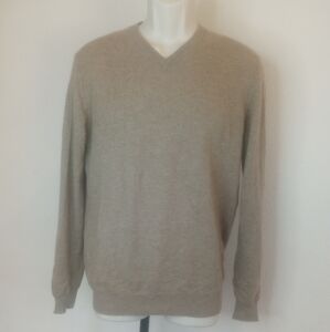 Clun Room Luxury 100% Cashmere Men's Tan Sweater NWT Long Sleeves Sz S